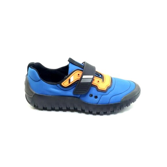 Prada Colorblock Nylon Scuba Sneaker Blue Orange Mens US 8 - Picture 1 of 11